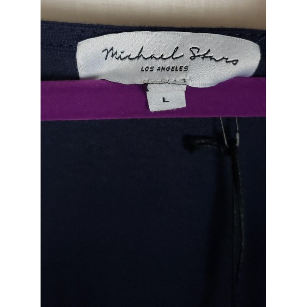 Michael Stars Jumpsuit Womens‎ Large Navy Jane Modal Belted Made USA Casual - Picture 4 of 8